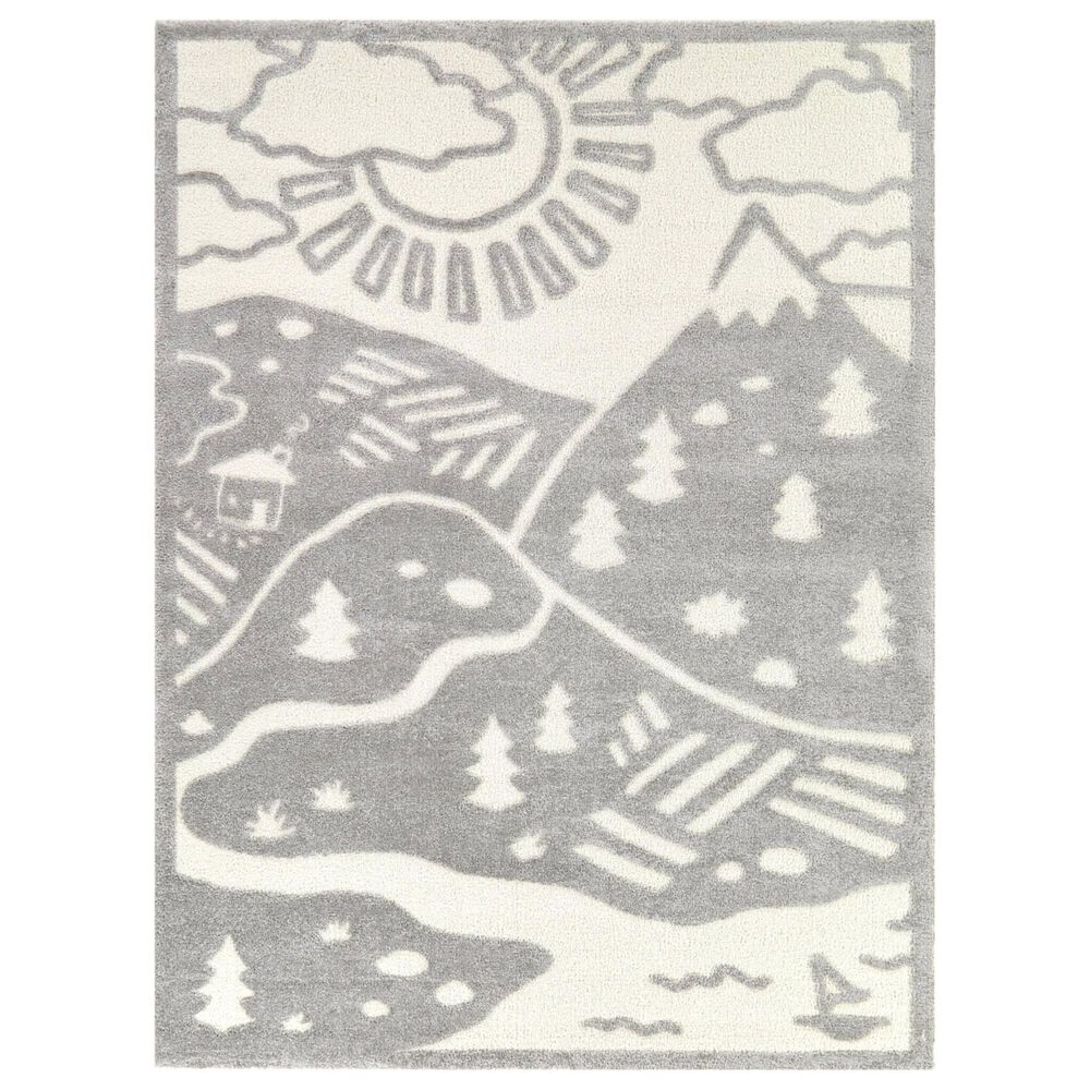 Balta Rugs Sherwood Landscape 4"4" x 6" Cream Kids Area Rug, , large