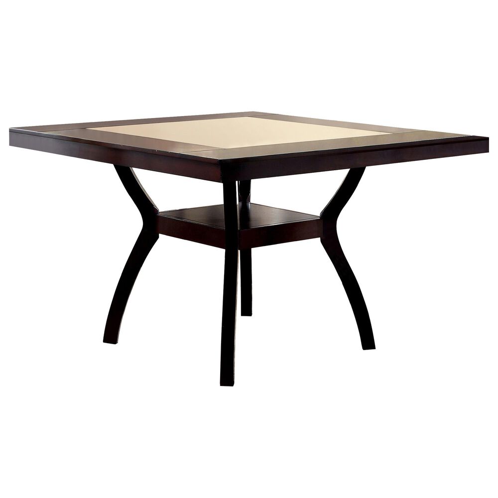 Furniture of America Joyner Counter Height Table in Dark Cherry and Ivory - Table Only, , large