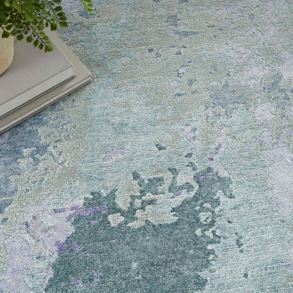 Nourison Silk Shadows 8&#39;6&quot; x 11&#39;6&quot; Blue and Green Area Rug, , large