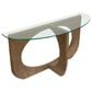 Nicolette Home Lainey Console Sofa Table in Almond and Clear, , large