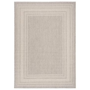 Nourison Horizon HOZ03 Grey 5" x 7" Indoor/Outdoor Area Rug, , large