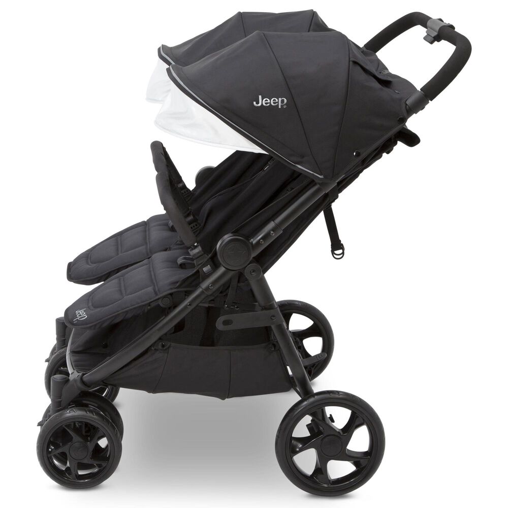 Delta Jeep Destination Side-By-Side Double Ultralight Stroller in Midnight, , large