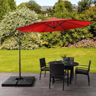 CorLiving 9.5" UV Resistant Patio Umbrella in Crimson Red, , large