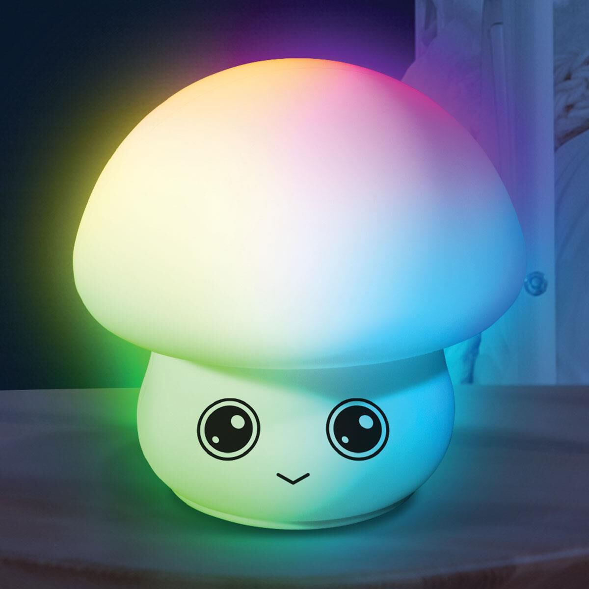 Squishy outlet mushroom lamp