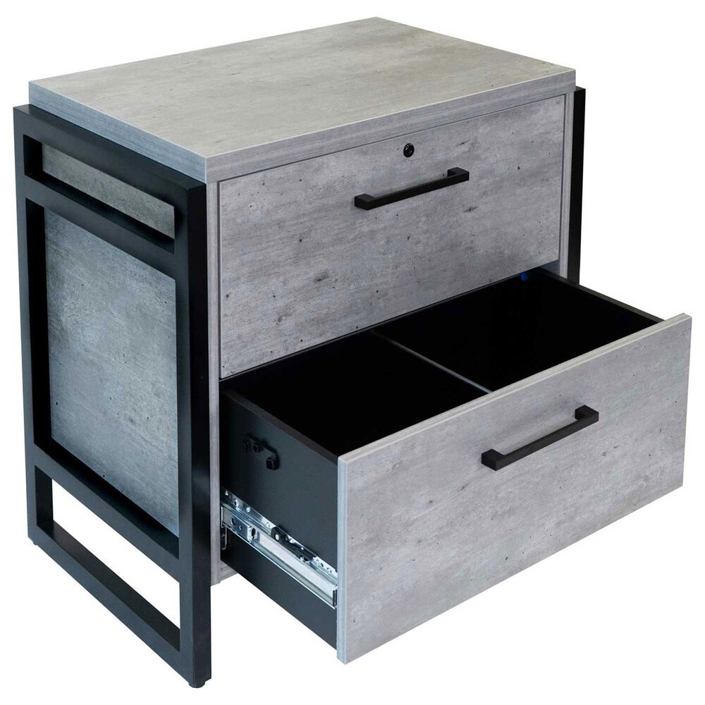 Wycliff Bay Mason Lateral File Cabinet in Gray and Black, , large