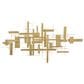 Maple and Jade 32" x 62" Geometric 3D Stripes Wall Decor in Satin Gold, , large