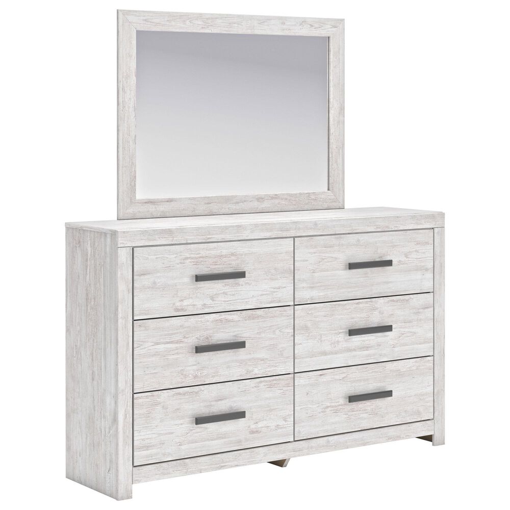 Ashley Cayboni 4 Piece Full Bedroom Set in Whitewash Paint, , large