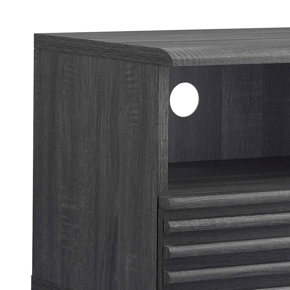 Modway Render 1 Drawer and Shelf Nightstand in Charcoal, , large