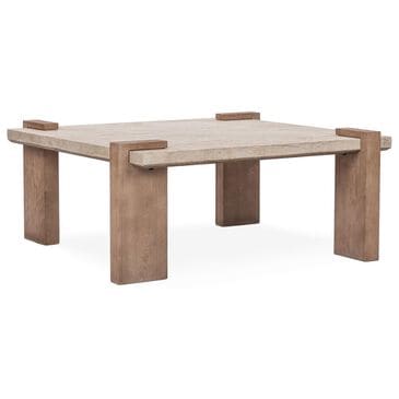 Classic Home Ruare 40" Square Coffee Table in Distressed Brown, , large
