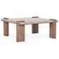 Classic Home Ruare 40" Square Coffee Table in Distressed Brown, , large