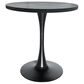 Leisuremod LeisureMod Bristol Dining table, Black Base with 27 Round Marbleized Black MDF top, , large