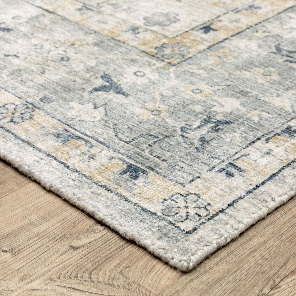 Oriental Weavers Windham WIN01 Ivory and Blue 2&#39;6&quot; x 10&#39; Runner, , large