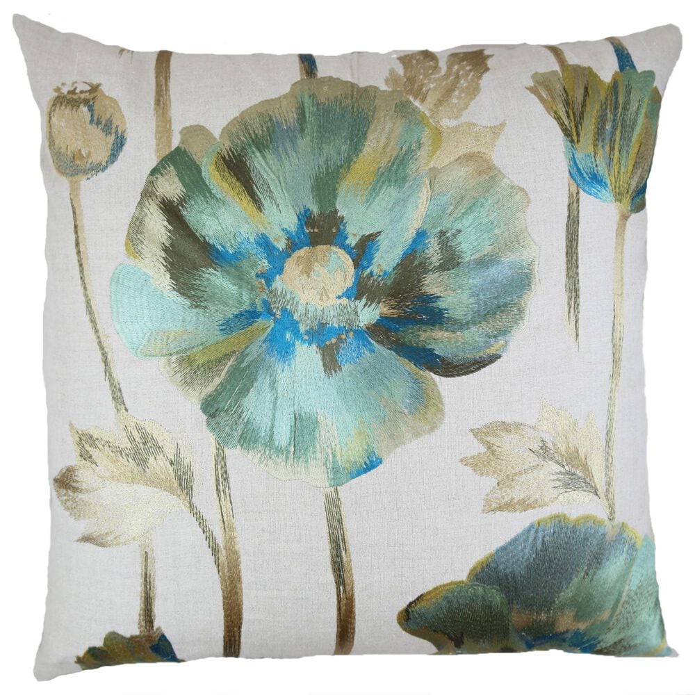 Ann Gish Opium 14" x 14" Square Throw Pillow in Azure, , large