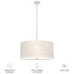 Hunter Solhaven 4-Light Mini Pendant with Bleached Alder Shade in Brushed Nickel, , large