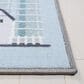 Safavieh Kids Playhouse KPH235M 5" Square Blue and Dark Grey Rug, , large