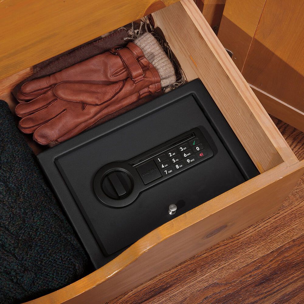 Stack-On Drawer Safe with Electronic Lock in Black, , large
