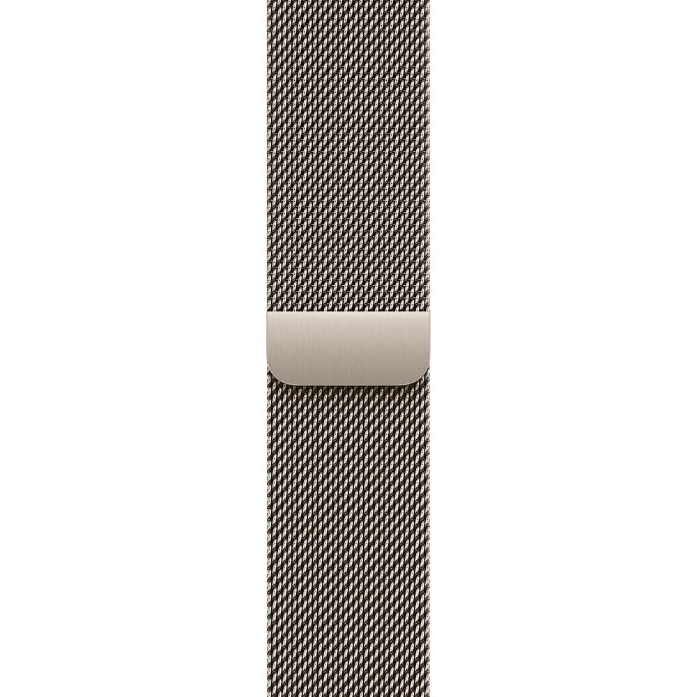 Apple Watch Series 11 (GPS+Cellular) 42mm Titanium Case with Milanese Loop in Natural and 2-Year AppleCare+, , large