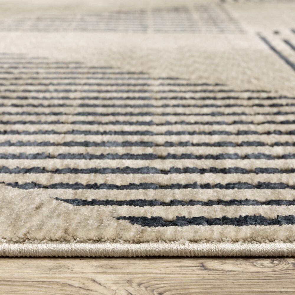 Oriental Weavers Capella Beige and Black 7&#39;10&quot; x 10&#39;10&quot; Area Rug, , large