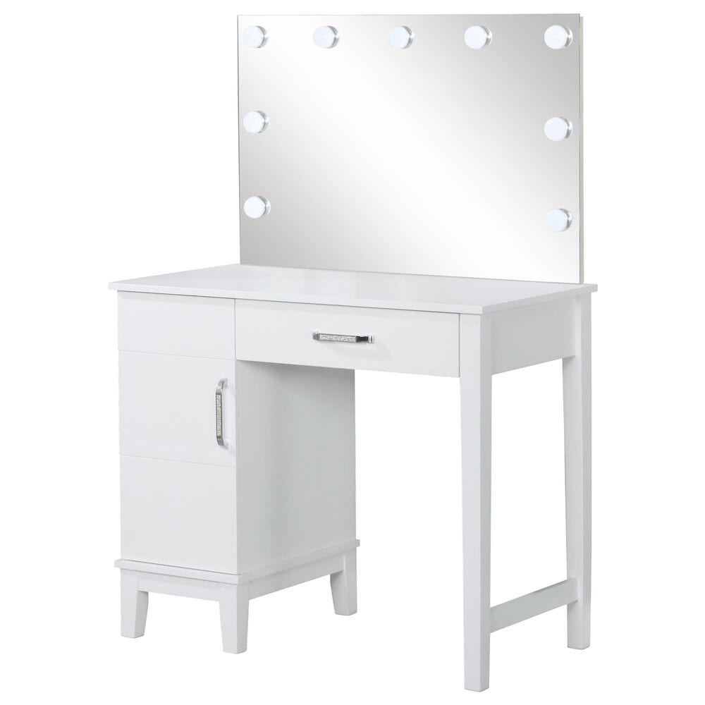 Pacific Landing Vanity 3 Piece Set with LED Lights in White, , large