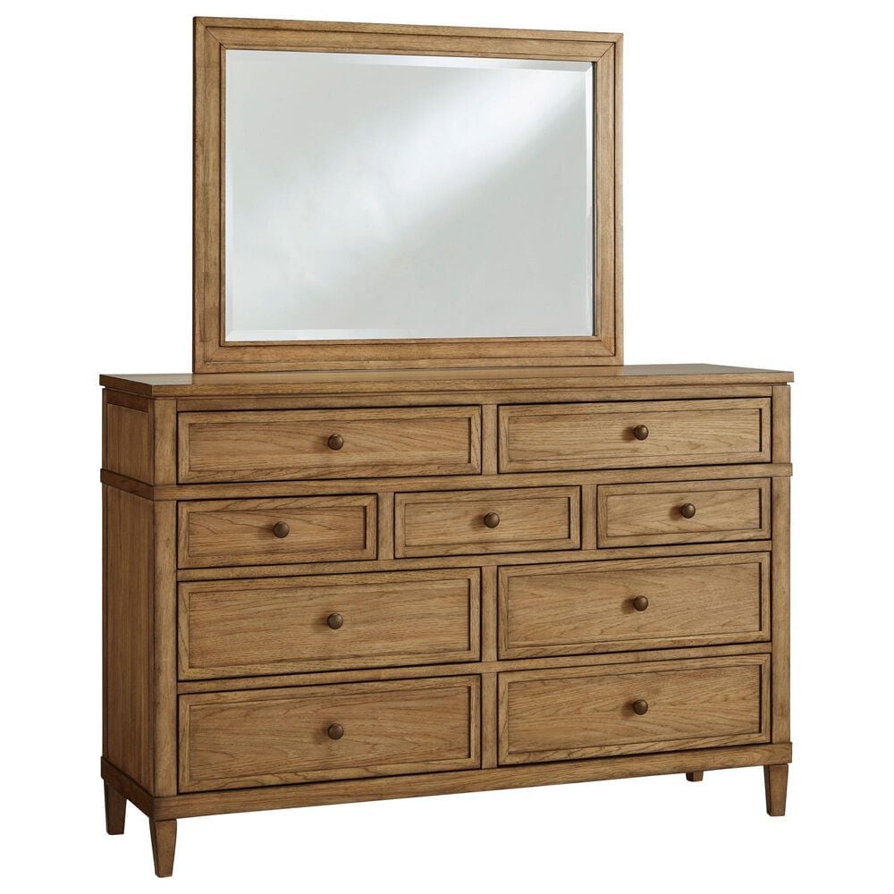 Ashley Sharlance 4-Piece King Panel Bedroom Set in Light Brown, , large