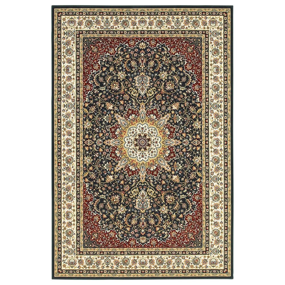 Oriental Weavers Kashan 119U1 7"10" x 10"10" Navy Area Rug, , large