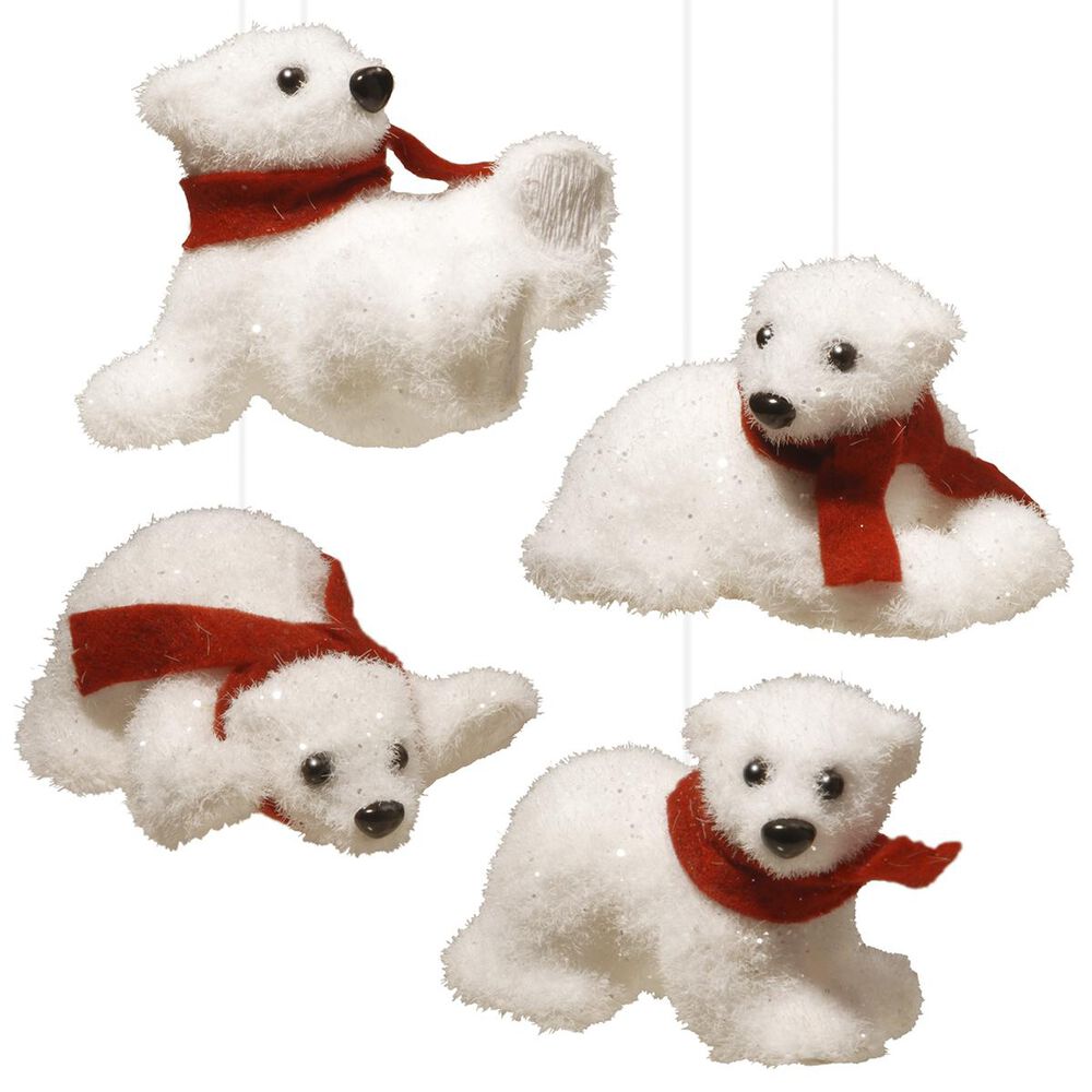 National Tree 4-Piece Polar Bear Assortment, , large