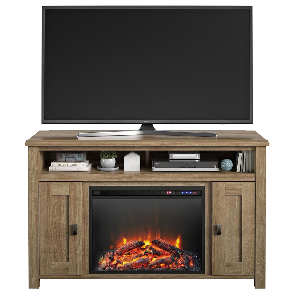 DHP Winthrop 47.75&quot; TV Stand with Fireplace in Natural, , large