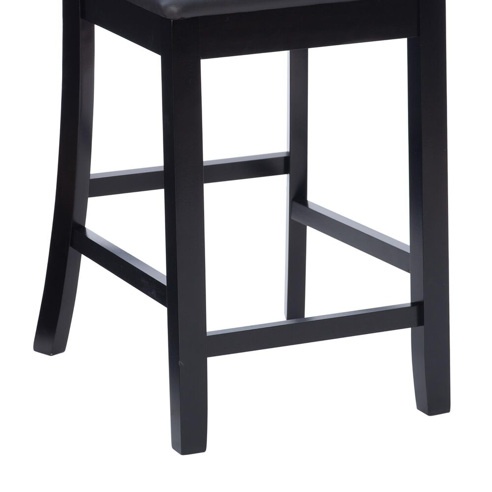 Linon Home Decor Torino Craftsman Counter Stool in Black, , large