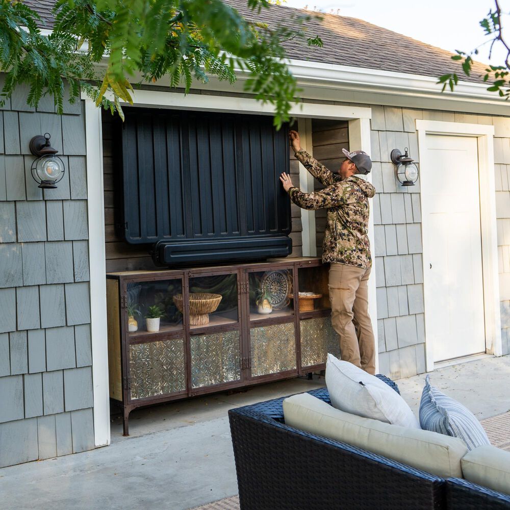 Storm Shell Classic Series 55" Outdoor TV Enclosure in Black, , large
