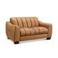 Hydeline Bayeun Leather Stationary Loveseat in Chico Cinnamon, , large