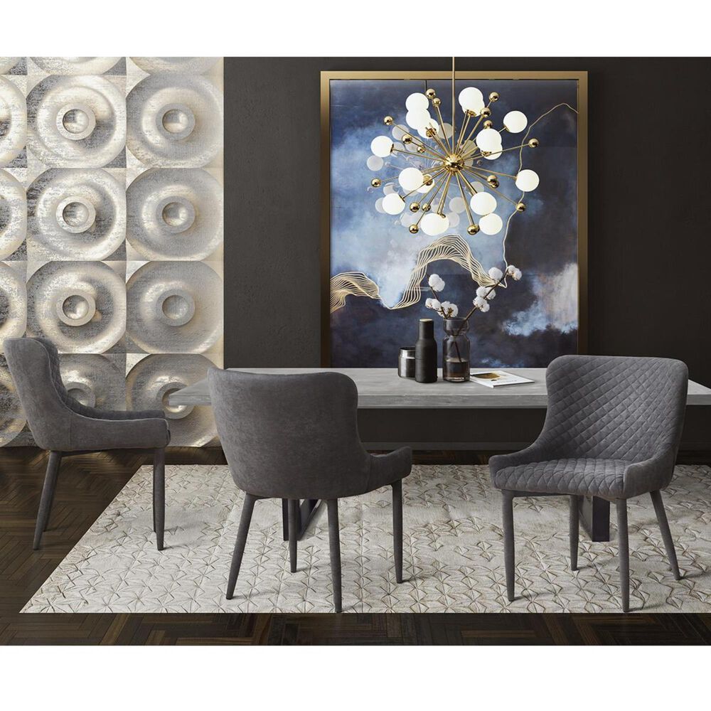 Tov Furniture Draco Velvet Chair in Grey, , large