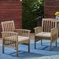 Hearth and Haven Casa Outdoor Dining Chair with Cream Cushion in Grey (Set of 2), , large