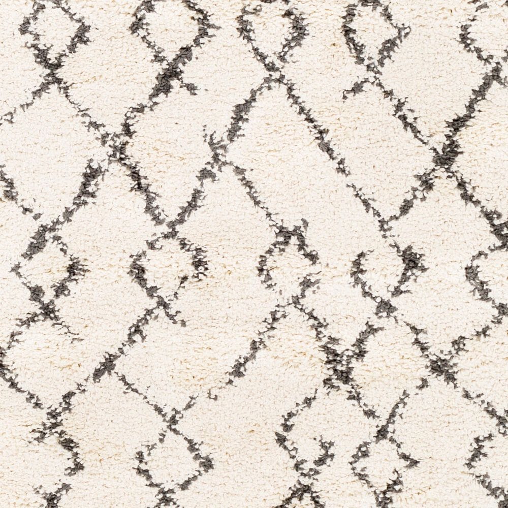 Surya Berber Shag BBE2301 7&#39;10&quot; x 10&#39;2&quot; Charcoal and Light Beige Area Rug, , large