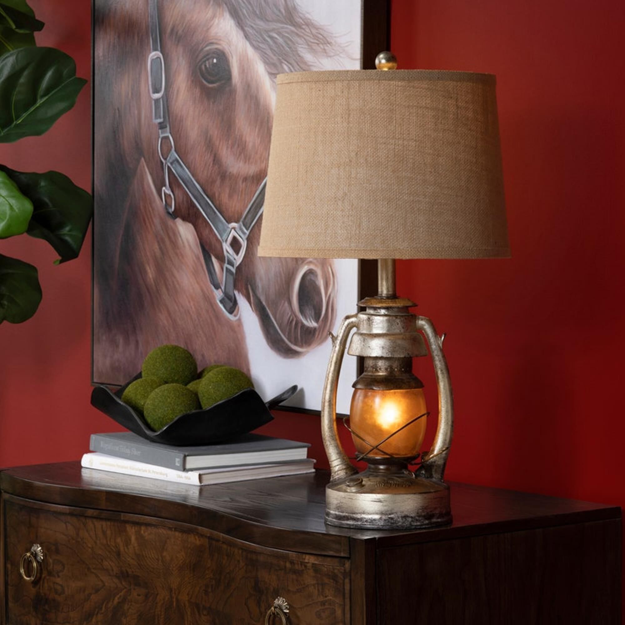 Oil lantern table lamp hotsell