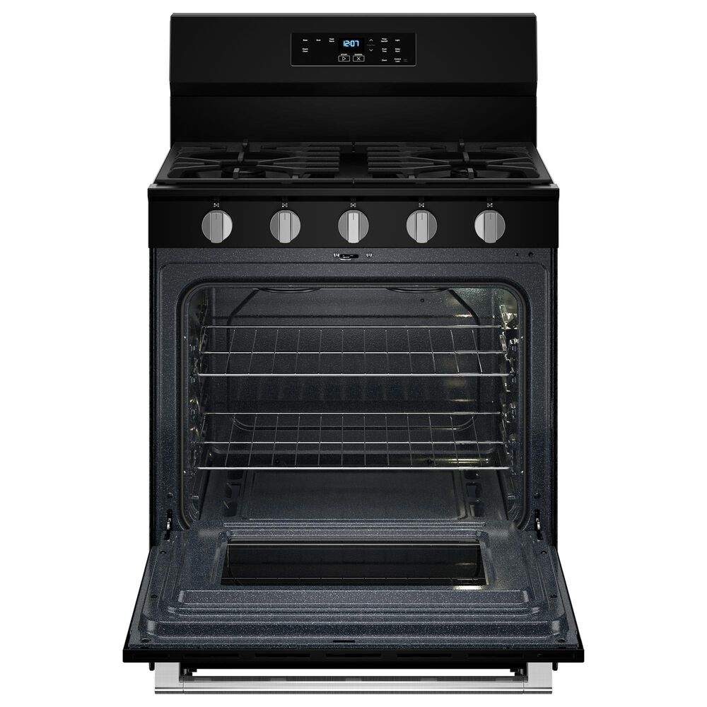 Maytag 5.0 Cu. Ft. Freestanding Gas Range with Steam Clean in Black, , large