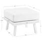 Linon Home Decor Holland Patio Ottoman in White, , large