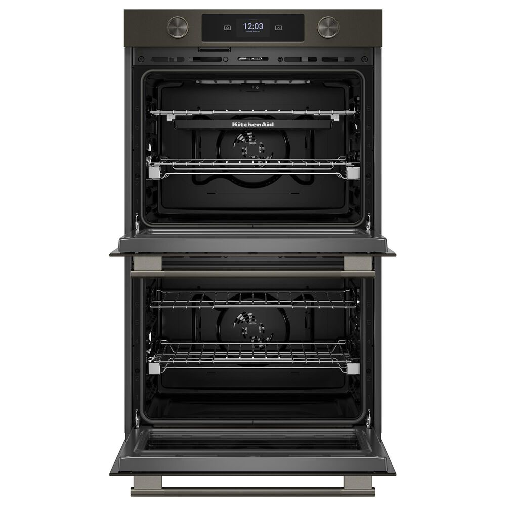 KitchenAid 30&quot; Smart Double Wall Oven with Assisted Cook Cycles in Black Ore, , large