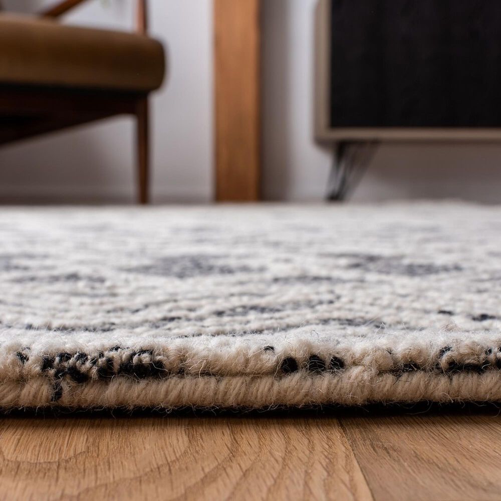 Safavieh Micro-Loop MLP203A 3&#39; x 5&#39; Ivory and Black Area Rug, , large
