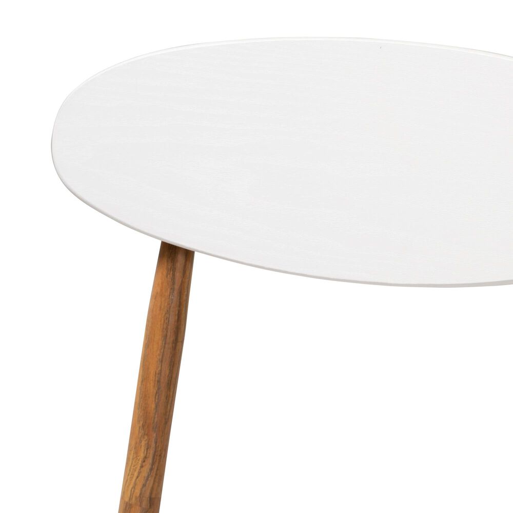 Baxton Studio Wayne 5-Piece Dining Set in White, , large