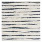 Safavieh Venus Shag VNS603B 2"7" Square Ivory and Dark Grey Area Rug, , large