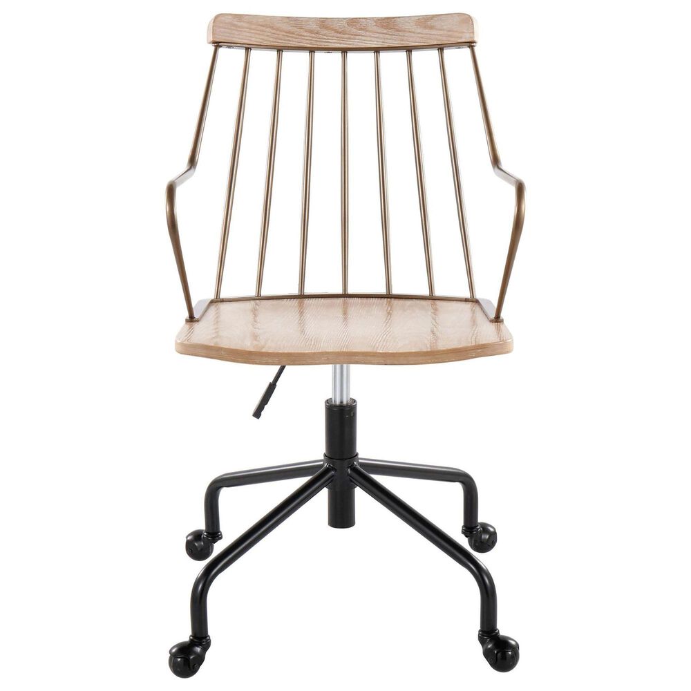 Lumisource Preston Office Chair in Black, Antique Copper and Whitewashed, , large