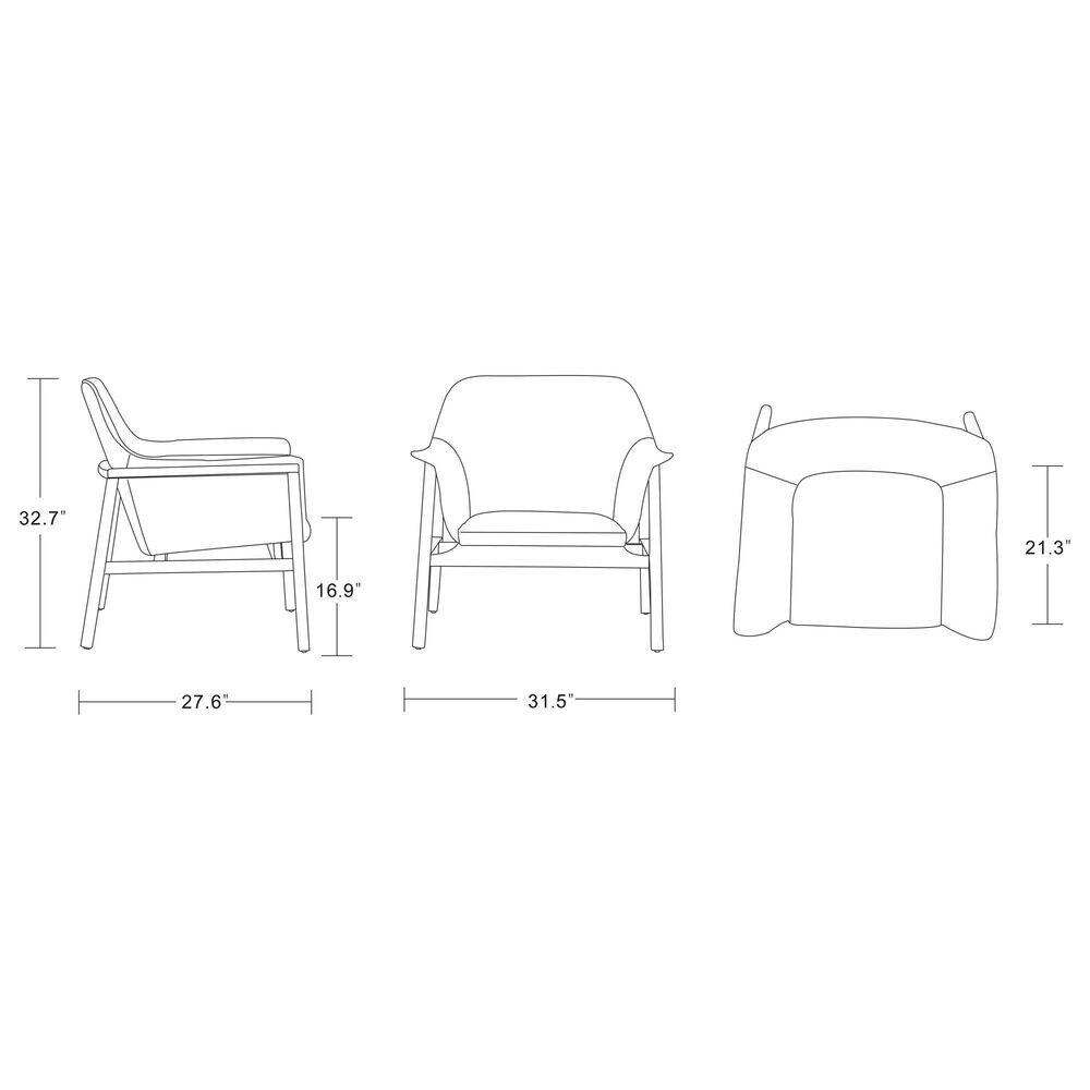 Dayton Miller Accent Chair in Grey &#40;Set of 2&#41;, , large
