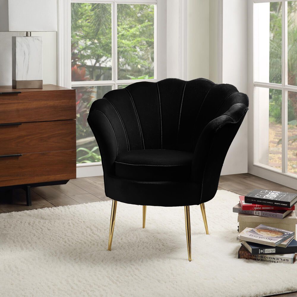 Lilola Home Angelina Accent Chair in Black, , large