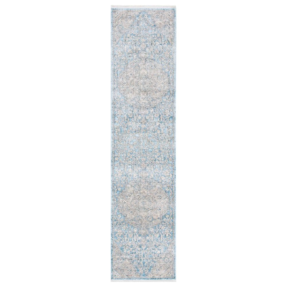 Safavieh Dream DRM412M 2" x 8" Blue and Grey Runner, , large