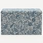 Rifle Paper Co Crafted by Cloth and Company Willie Storage Bench in Peacock Blue/White, , large