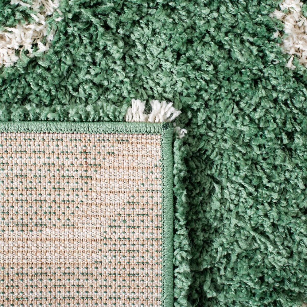 Safavieh Venus Shag 6&#39;7&quot; Square Green and Ivory Area Rug, , large