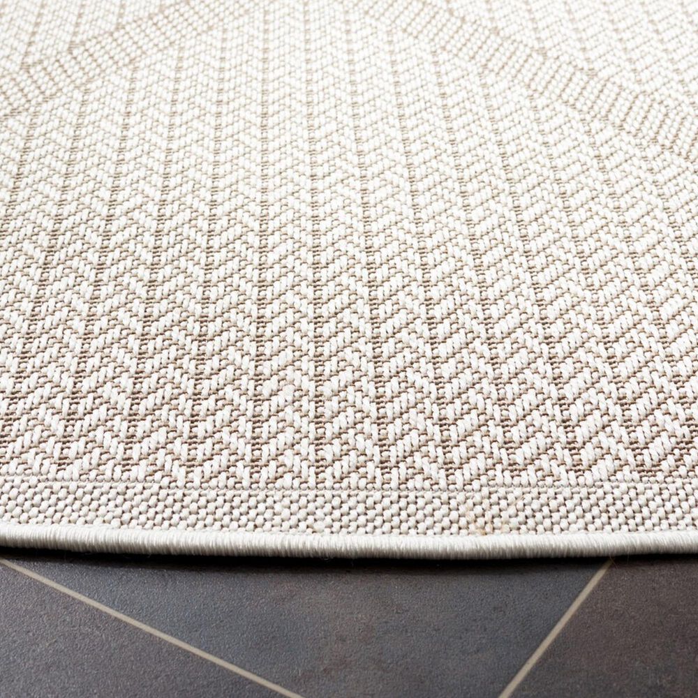 Safavieh Bermuda 8&#39; Round Cream and Beige Indoor/Outdoor Area Performance Rug, , large