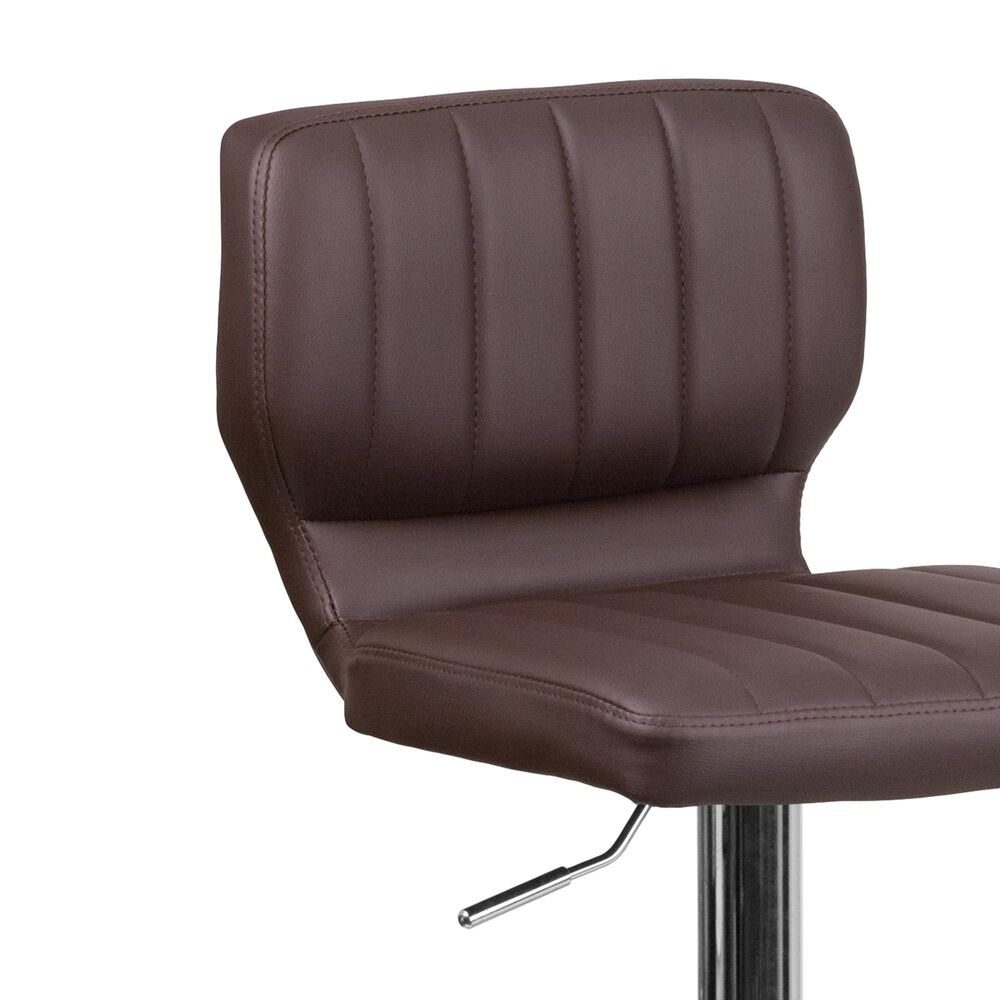 Flash Furniture Adjustable Barstool in Brown, , large