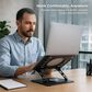 Uncaged Ergonomics Laptop Swivel Stand | Laptop Riser in Silver, , large