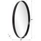 Howard Elliott Steele Round Mirror in Black, , large